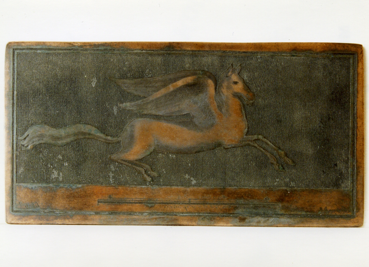 cavallo alato in corsa (matrice) di Boily Ludovico, Campana Vincenzo (sec. XVIII)