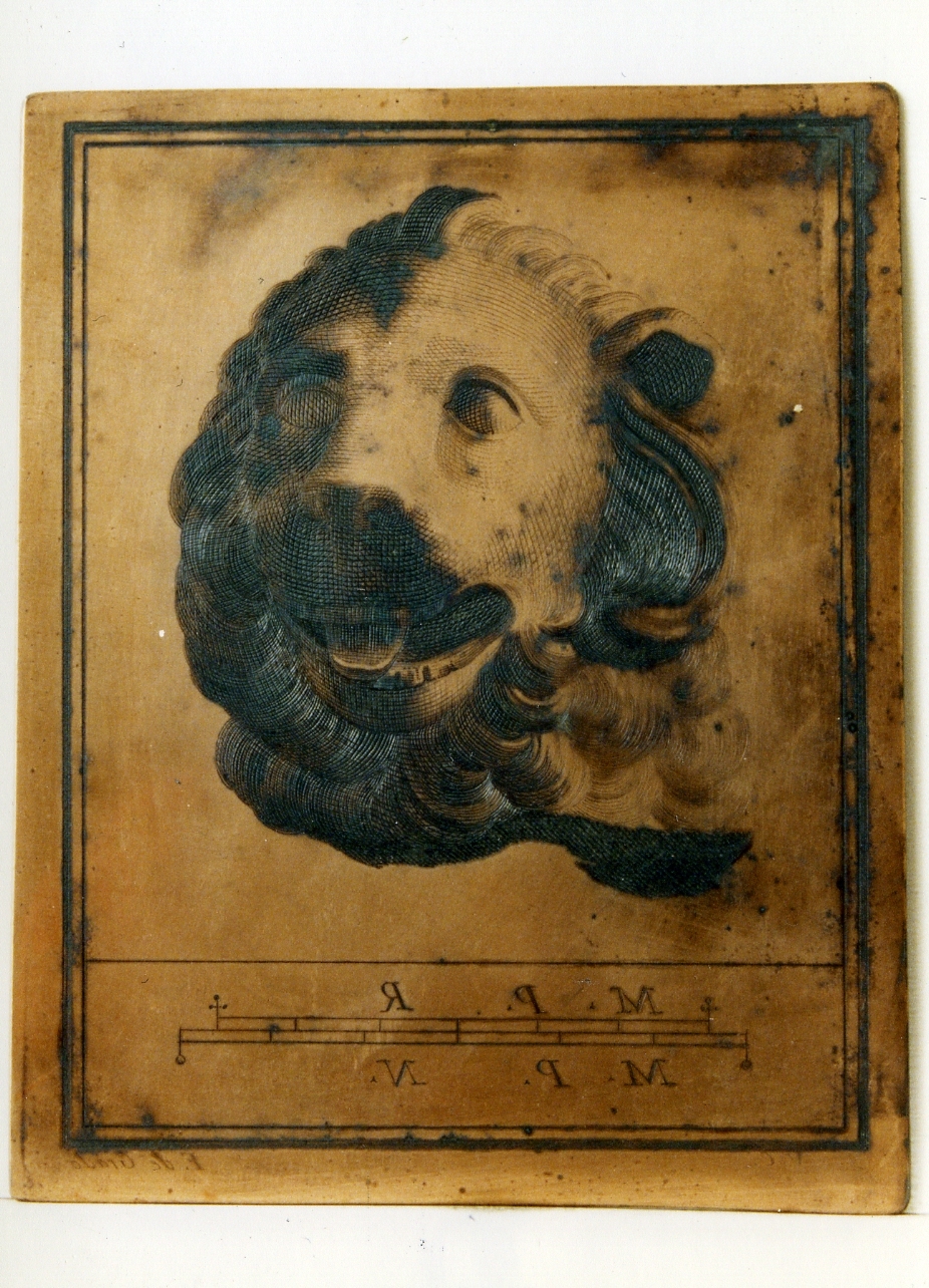 testina di leone (matrice) di Campana Vincenzo, De Grado Filippo (sec. XVIII)