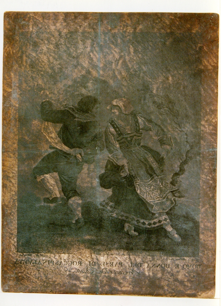 costume di uomo e di donna del paese di Roccaspinalveta (matrice) di Milani Giacomo, Aloja Raffaele (sec. XVIII)
