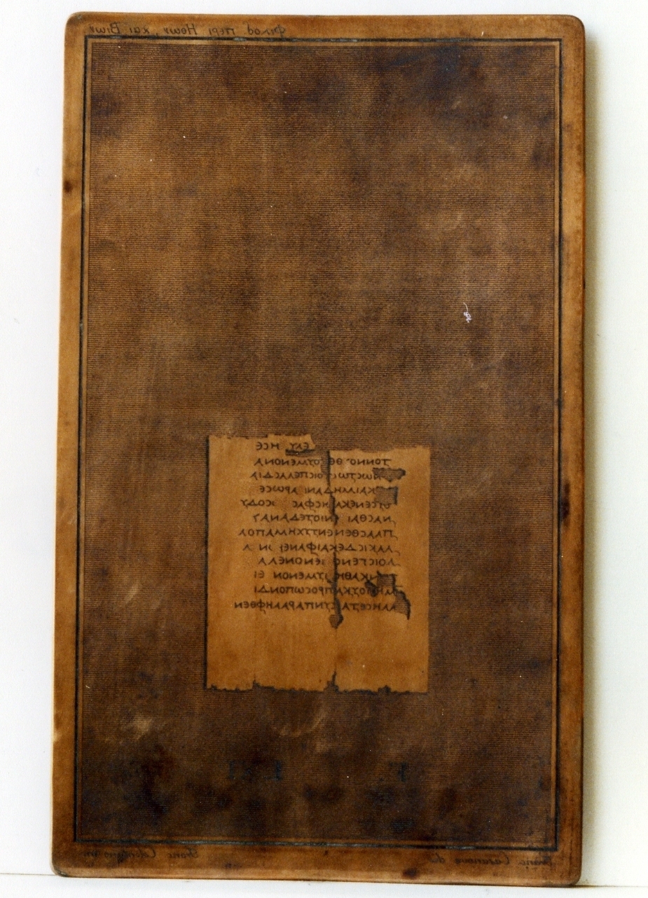 testo greco da Filodemo «dei costumi, delle vite»: F. LXI (matrice) di Celentano Francesco, Casanova Francesco (sec. XIX)