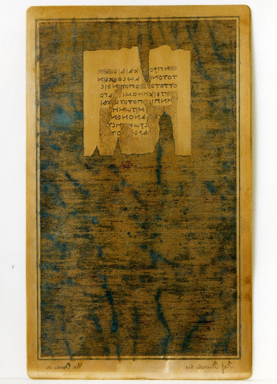 testo greco (matrice) di Orsini Vincenzo, Biondi Raffaele (sec. XIX)