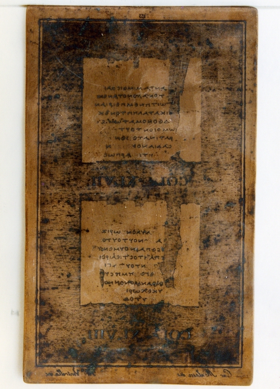 testo greco: col. XLVII, col. XLVIII (matrice) di Malesci Carlo, Ventrella Ferdinando (sec. XIX)