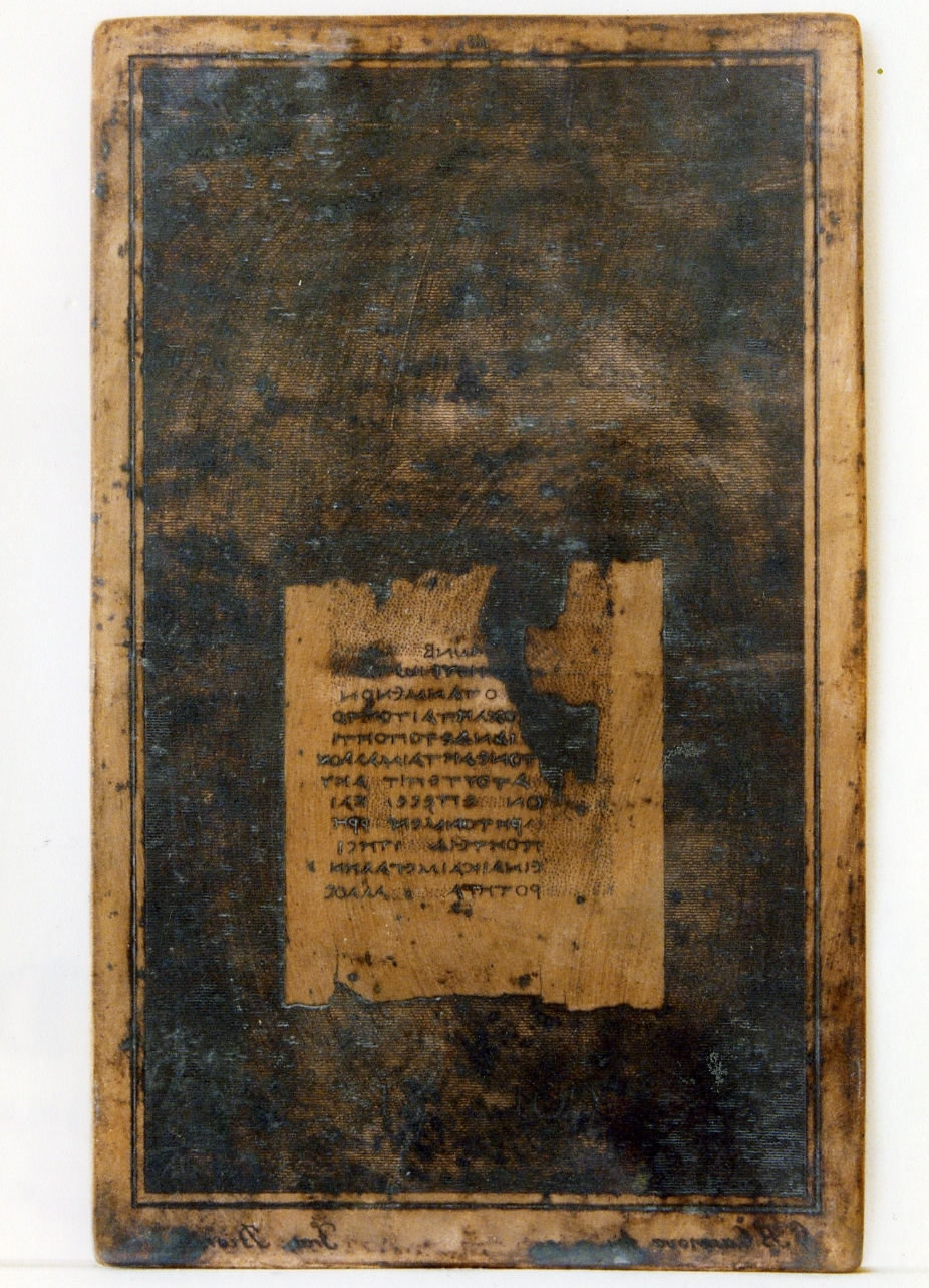 testo greco: col. XL (matrice) di Biondi Francesco, Casanova Giovanni Battista (sec. XIX)