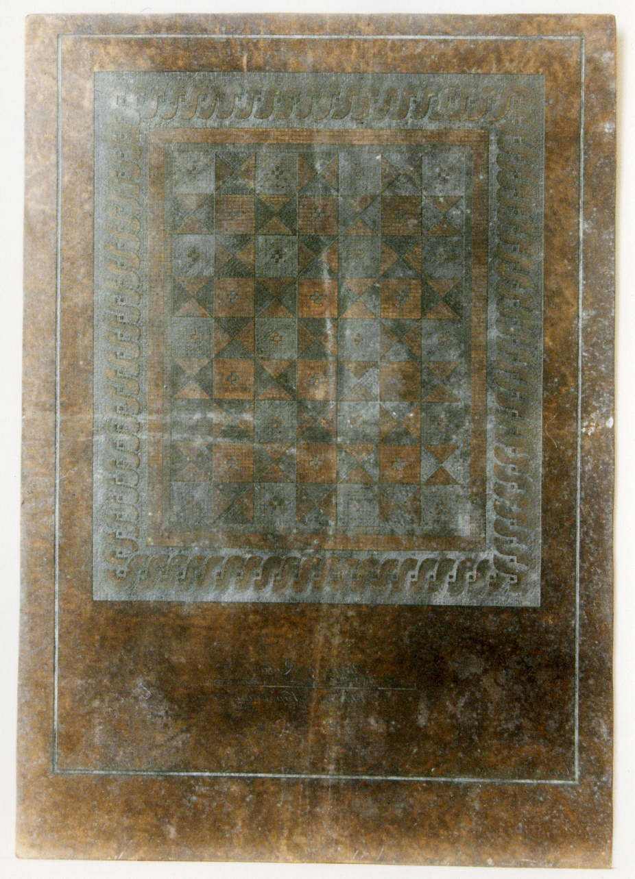 mosaico tappeto (geometrico) (matrice) di Cesarano Niccolò, Casanova Giovanni Battista (secc. XVIII/ XIX)