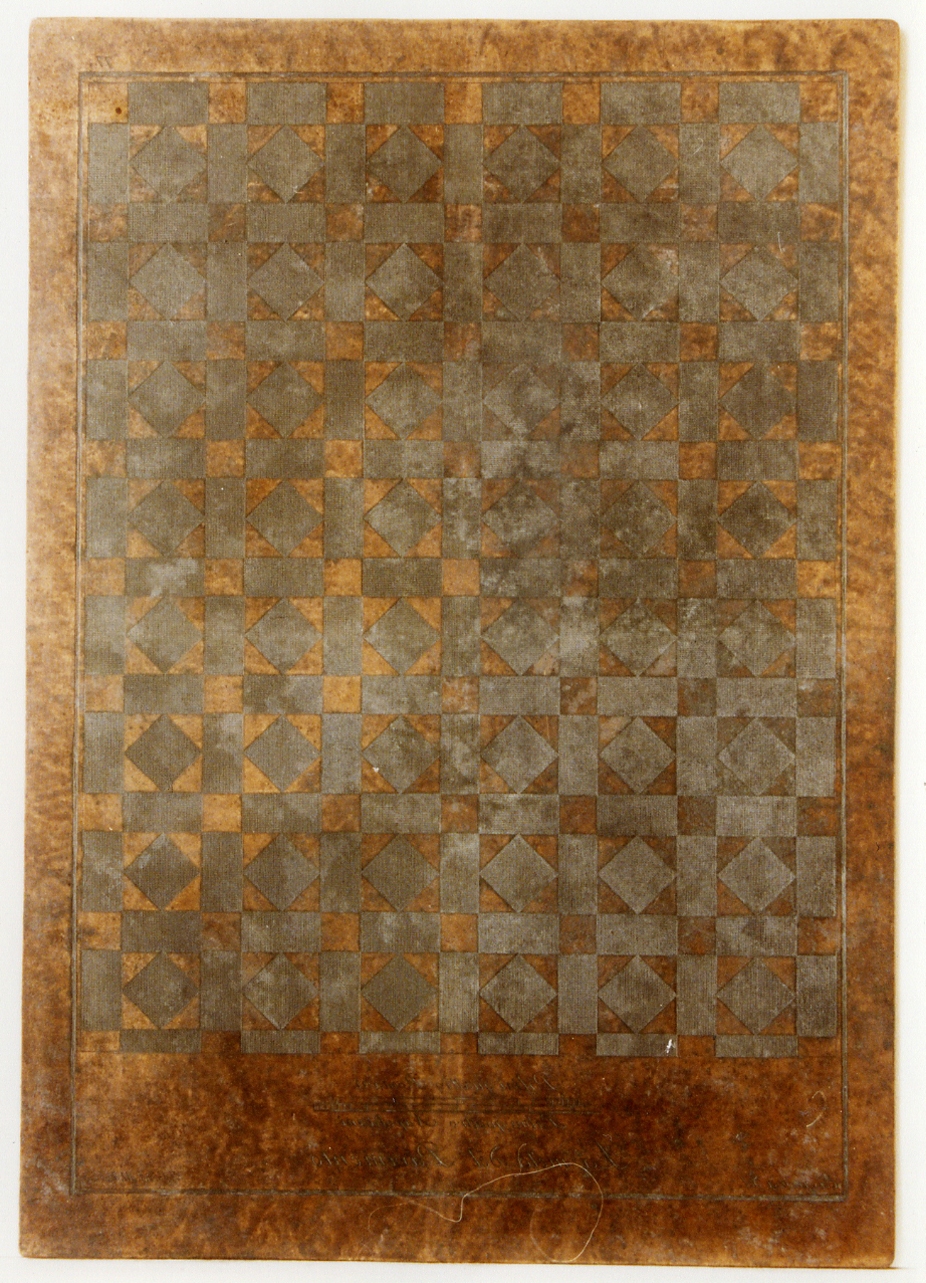 pavimento in opus sectile (matrice) di Alloja Giuseppe, Casanova Giovanni Battista (secc. XVIII/ XIX)