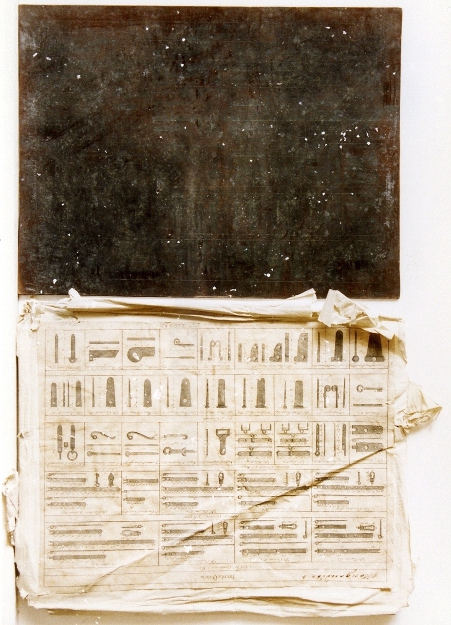 materiale di carpenteria: cerniere, mappe, chiavette (matrice) di Scarpati Vincenzo (fine/inizio secc. XVIII/ XIX)