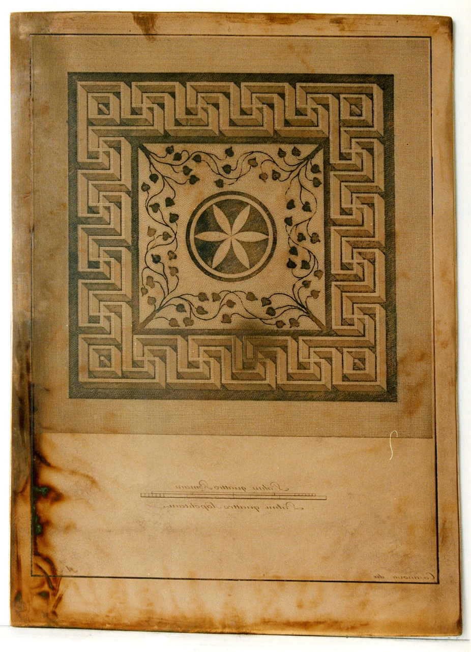 pavimento a mosaico di una casa pompeiana (matrice) di Casanova Giovanni Battista (sec. XIX)