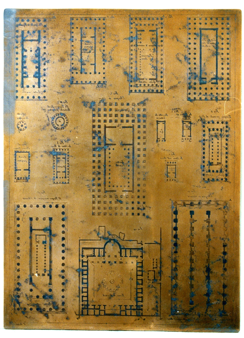 piante di templi (matrice) di Martano Francesco (sec. XIX)