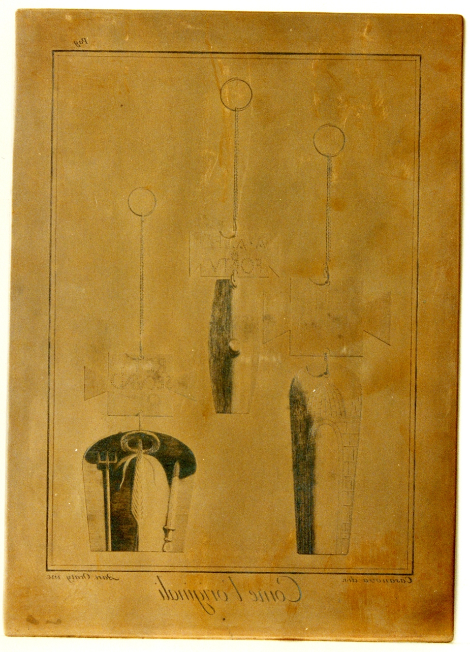 tre elementi di armatura in bronzo (matrice) di Casanova Giovanni Battista, D'Orazio Bartolomeo (sec. XVIII)