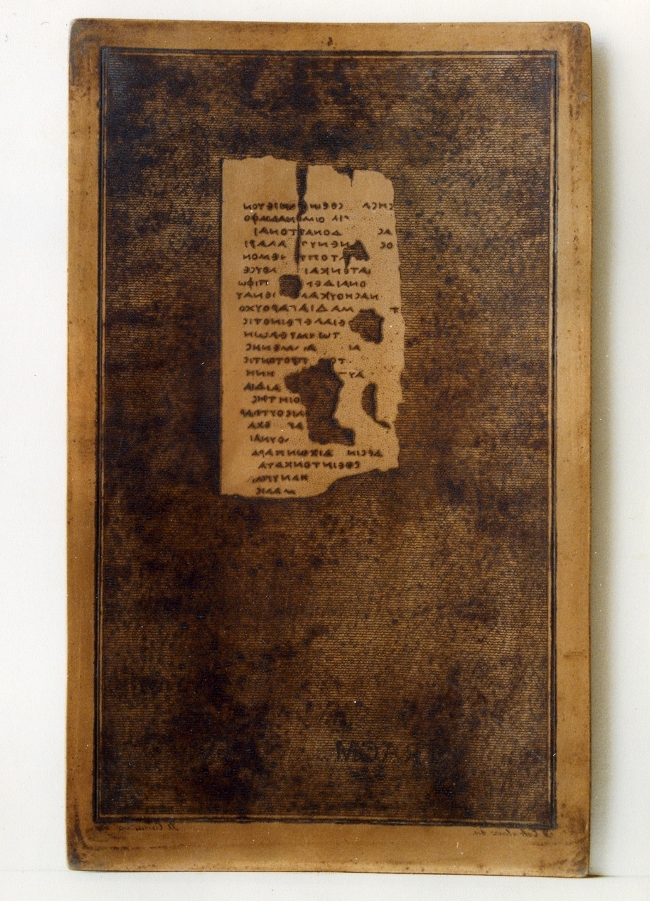 testo greco: fragm. IV (matrice) di Casanova Domenico, Celentano Francesco (sec. XIX)