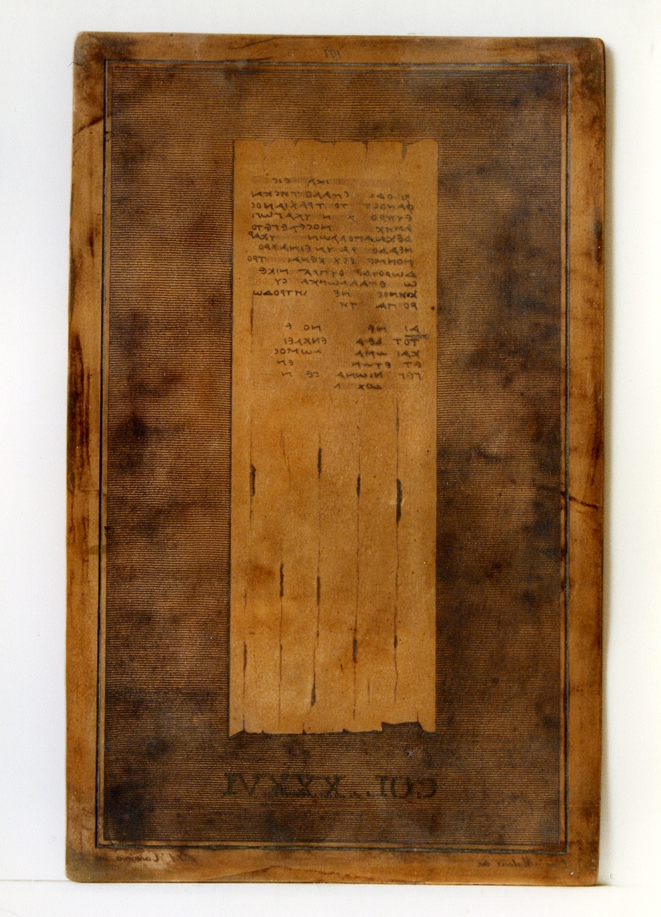 testo greco: col. XXXVI (matrice) di Malesci Carlo, Casanova Filippo (sec. XIX)