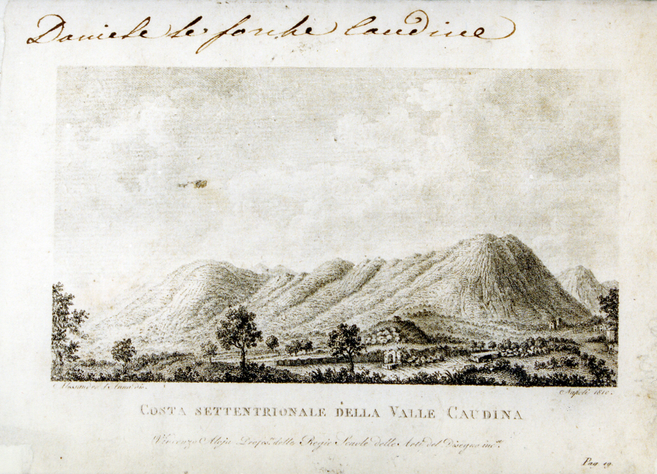 Costa settentrionale della Valle Caudina (stampa controfondata) di D'Anna Alessandro, Aloja Vincenzo (sec. XIX)