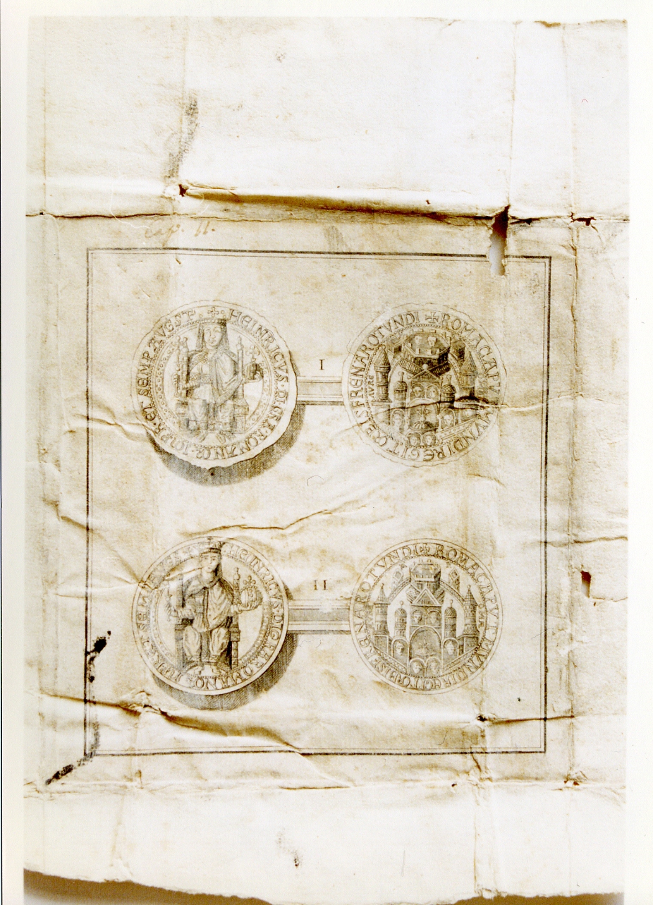 due monete di Enrico imperatore (stampa) - ambito napoletano, ambito napoletano (?) (sec. XVIII)