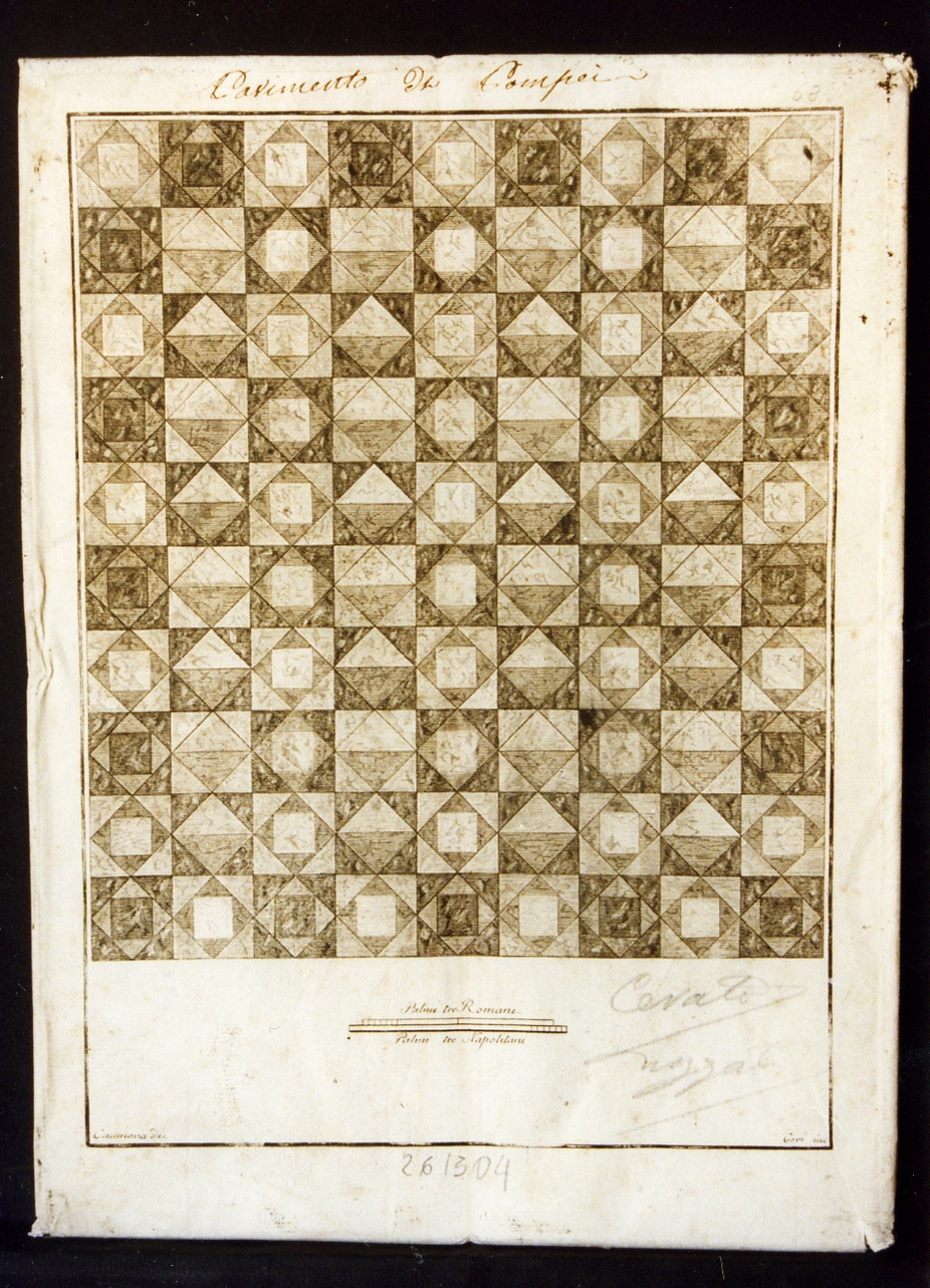 pavimento di opus sectile (stampa) di Casanova Giovanni Battista (sec. XVIII)