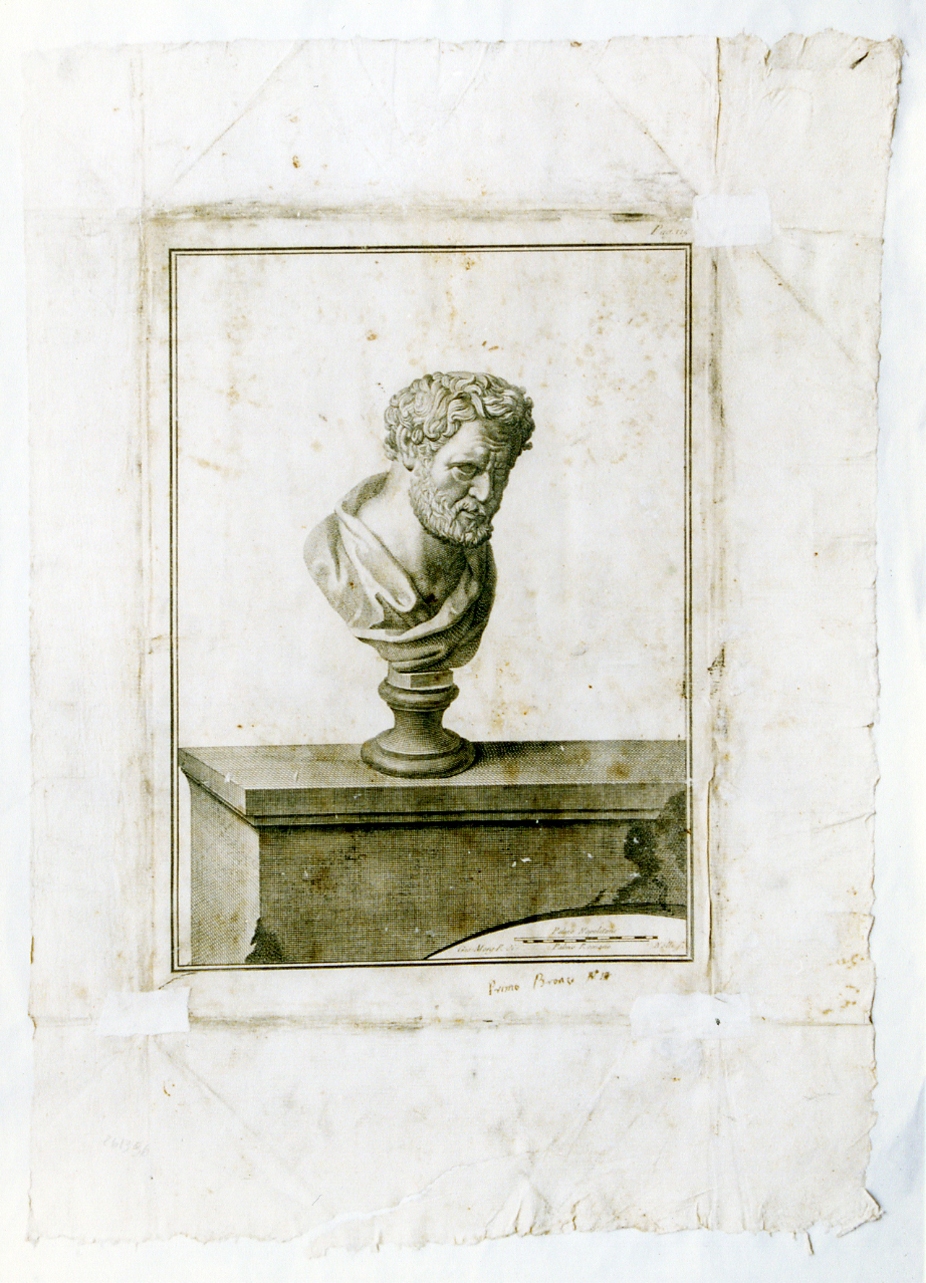 busto virile (stampa) di Casanova Giovanni Battista, Cepparoli Francesco (sec. XVIII)