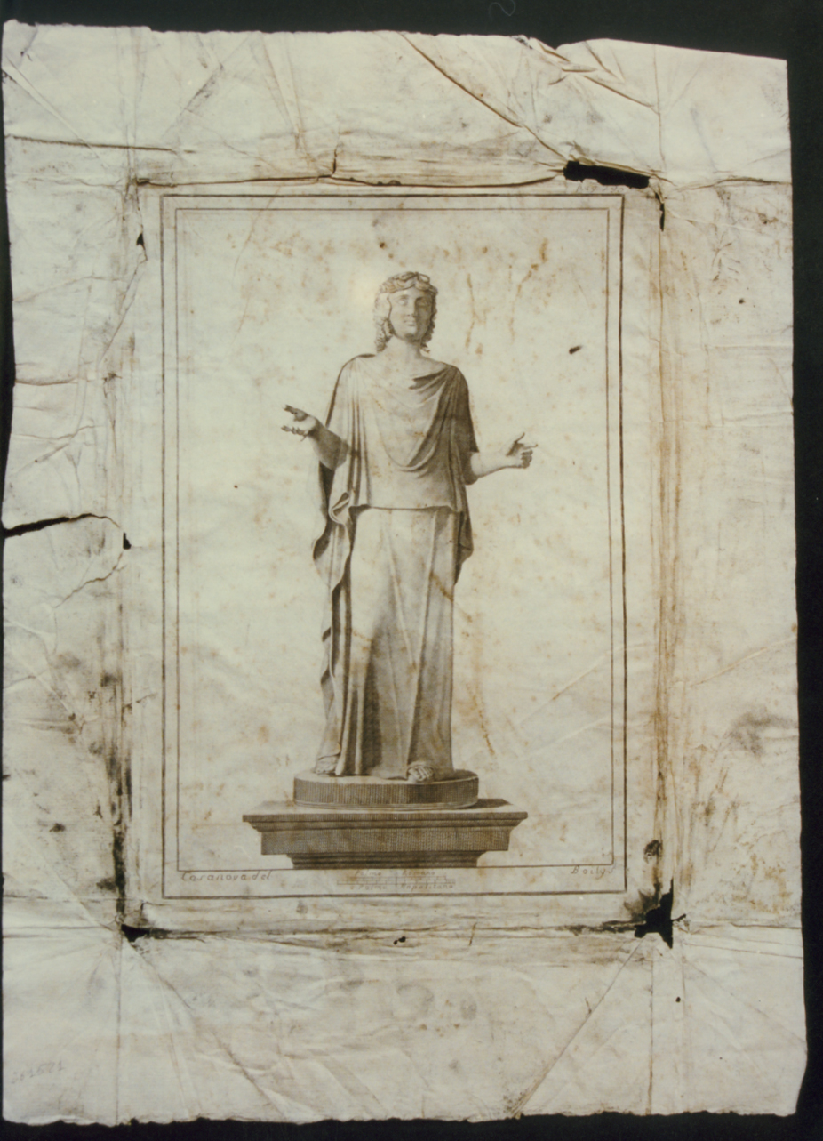 statua di peplophoros (stampa) di Casanova Giovanni Battista, Boily Luigi (sec. XVIII)