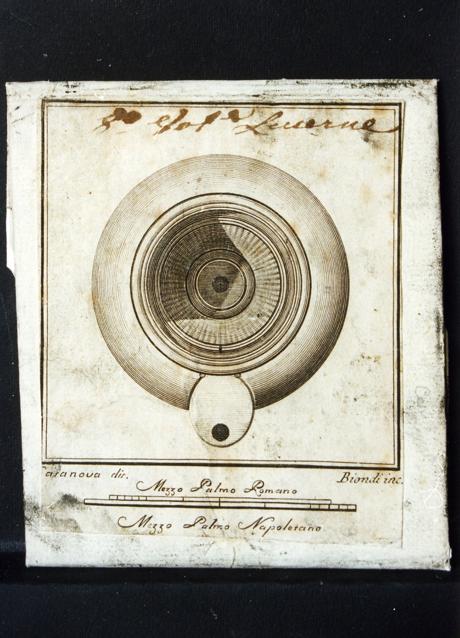 lucerna monolicne (stampa controfondata smarginata tagliata) di Casanova Giovanni Battista, Biondi Carlo (sec. XVIII)