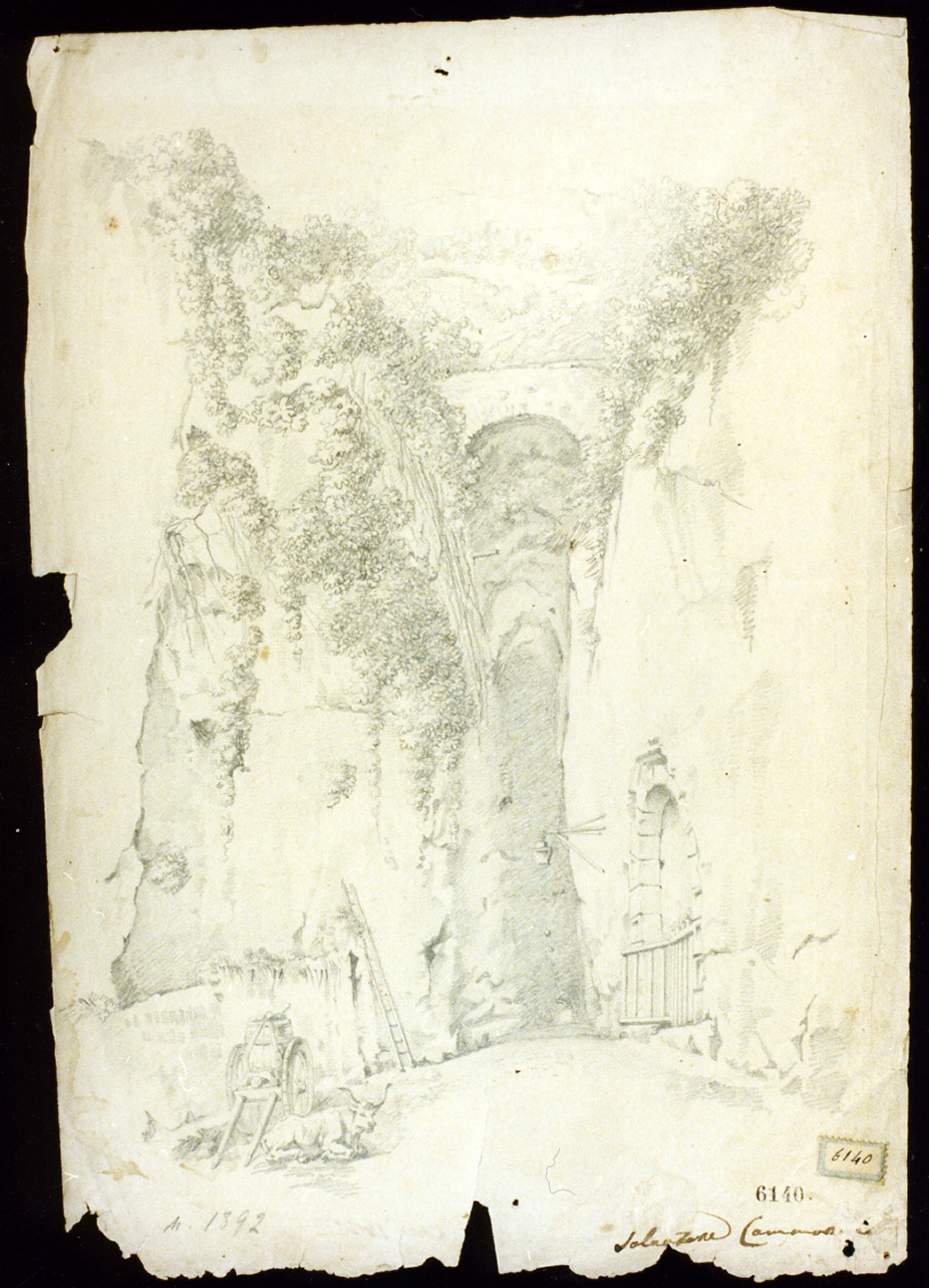 grotta di Pozzuoli (disegno) di Cammarano Salvatore (sec. XIX)