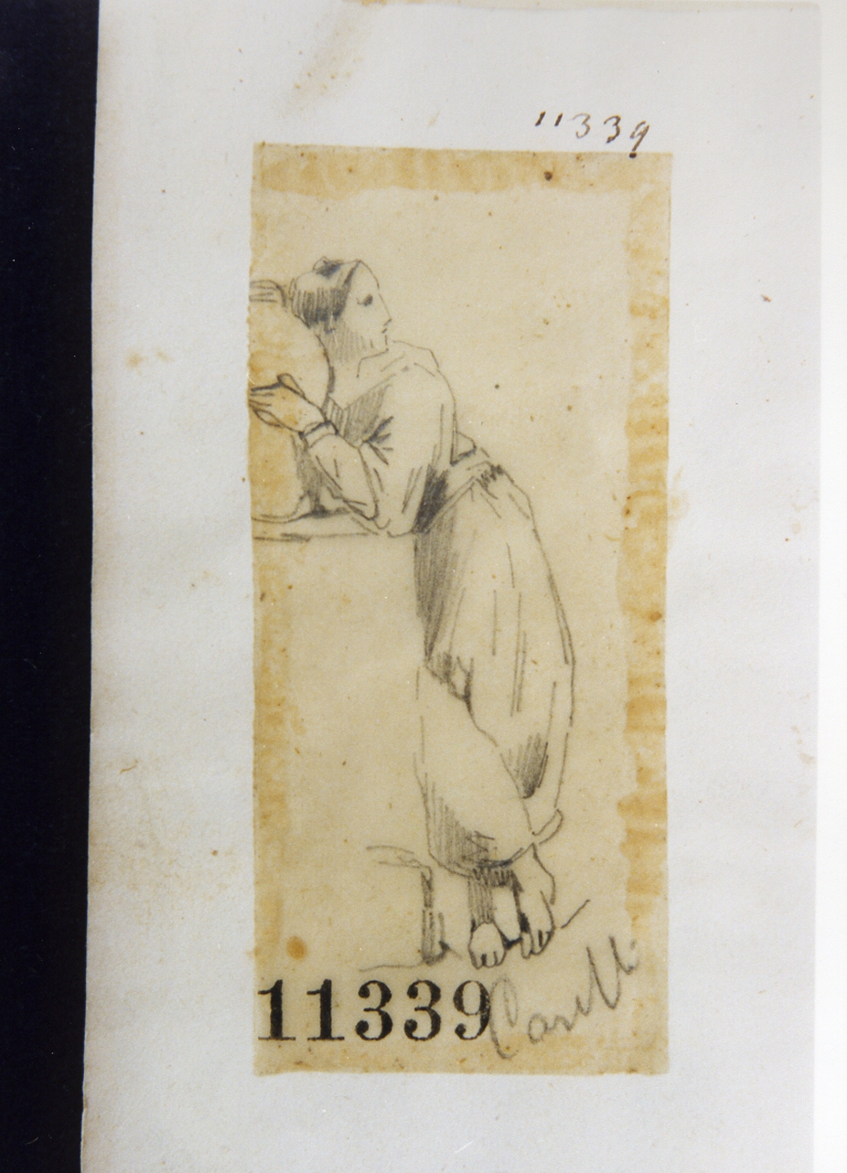 figura femminile (disegno) di Carelli Consalvo (seconda metà sec. XIX)