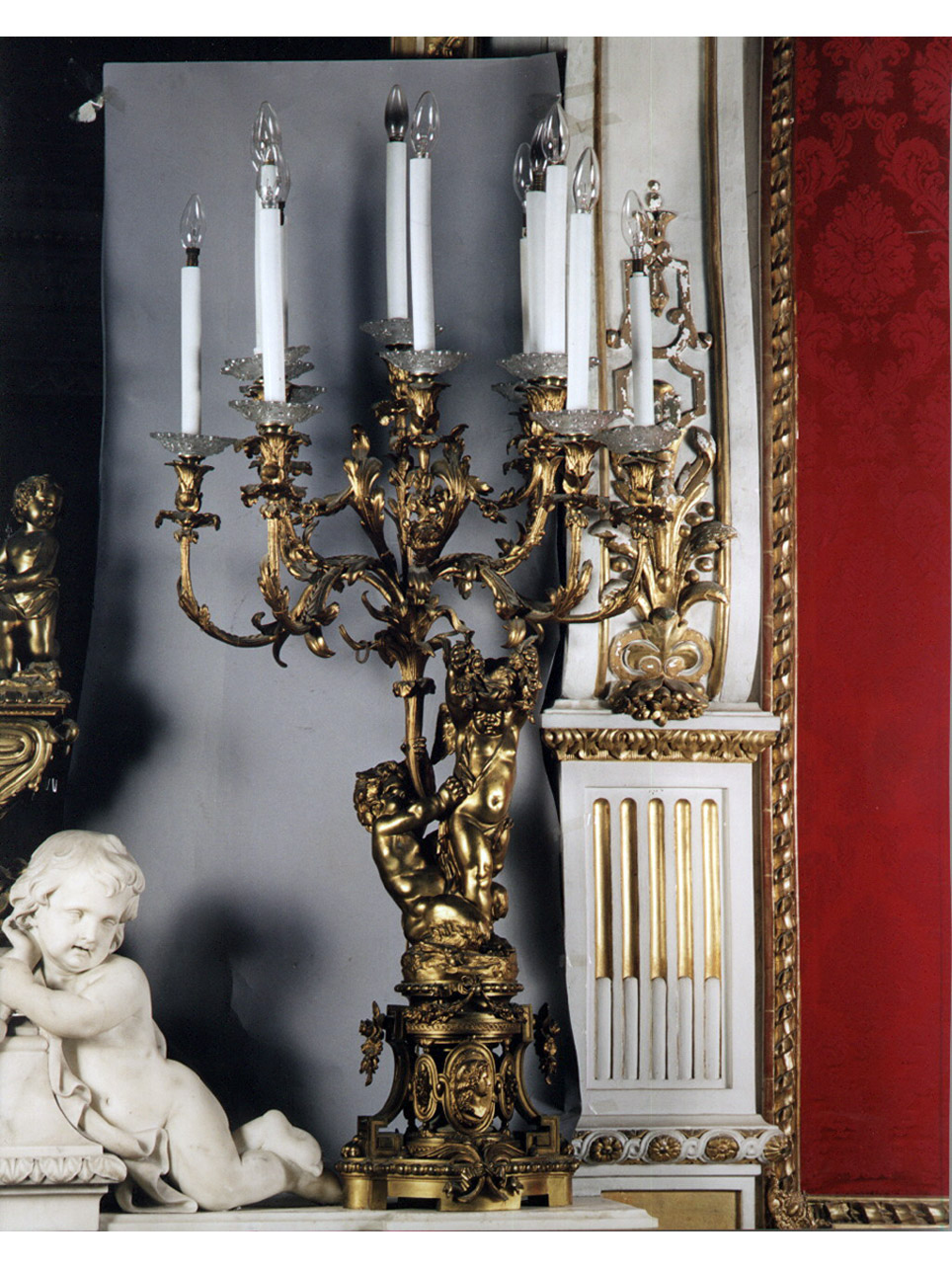 putti alati (candelabro) - manifattura francese (seconda metà sec. XIX)