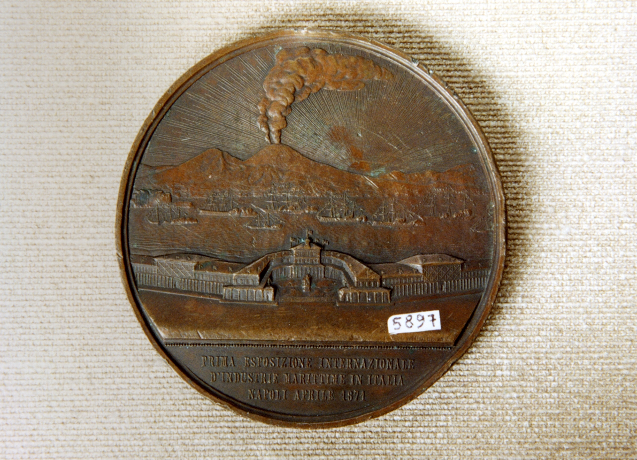 paesaggio (medaglia) - bottega italiana (sec. XIX)