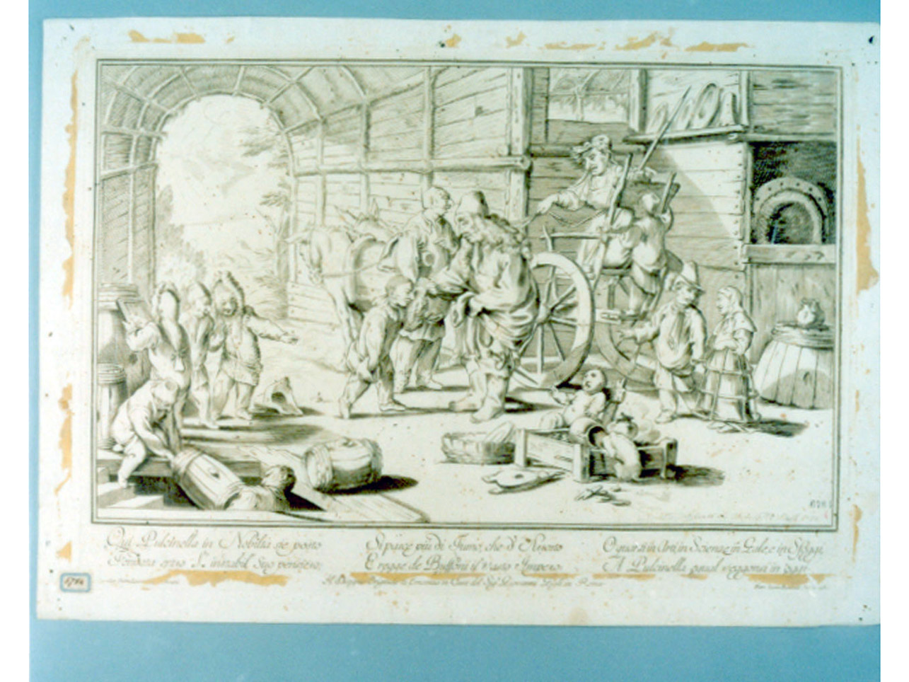 storie di Pulcinella (stampa) di Bombelli Pietro Leone (sec. XVIII)