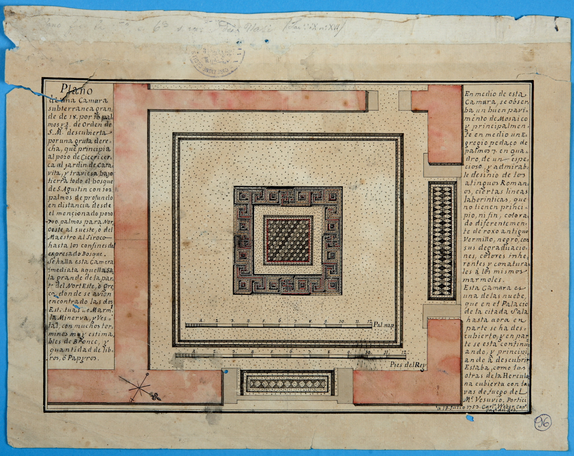 mosaico pavimentale (disegno) di Weber Carlo (terzo quarto sec. XVIII)