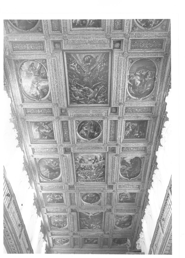 soffitto a cassettoni - bottega campana (inizio sec. XVII)