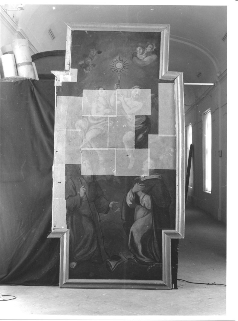 adorazione dell'Eucaristia (dipinto) - ambito campano (sec. XVIII)