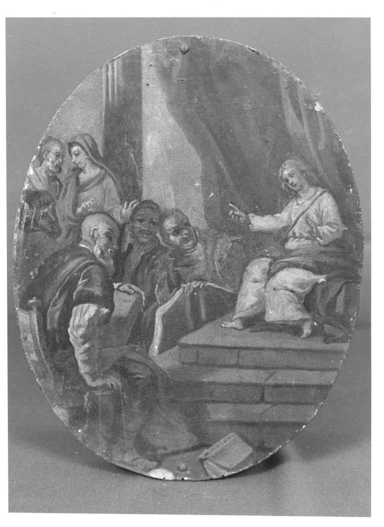 disputa di Gesù con i dottori nel tempio (dipinto, elemento d'insieme) - ambito napoletano (prima metà sec. XVII)