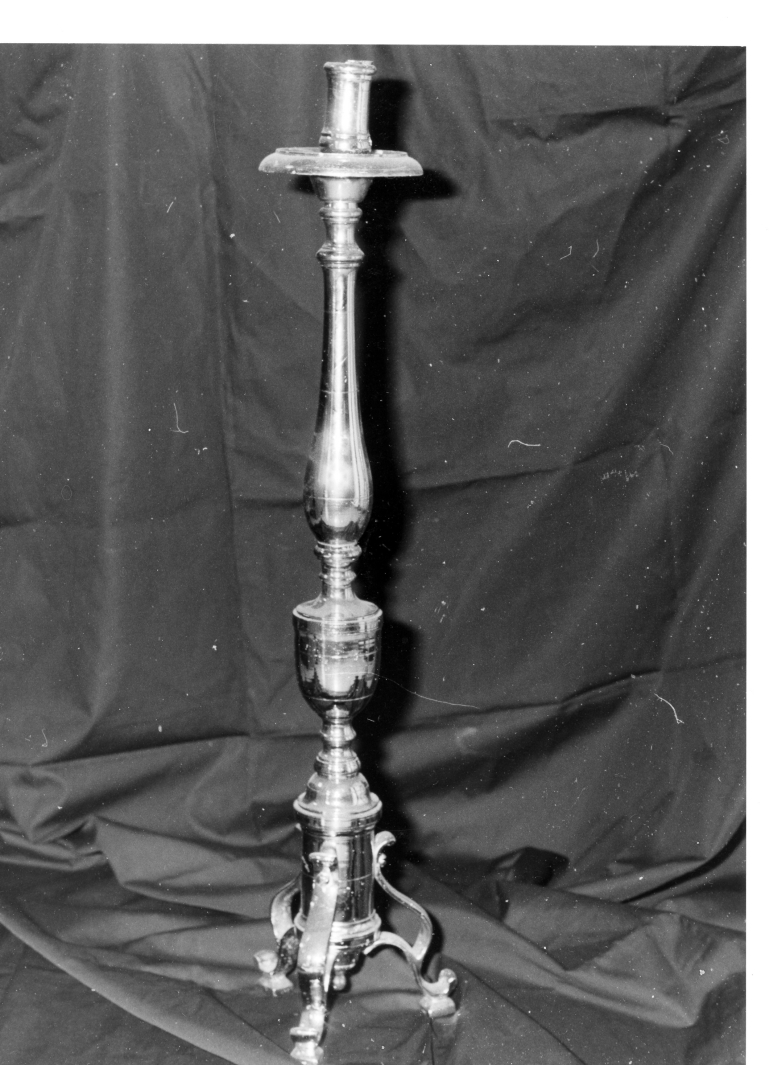 candelabro, serie - bottega irpina (seconda metà sec. XIX)