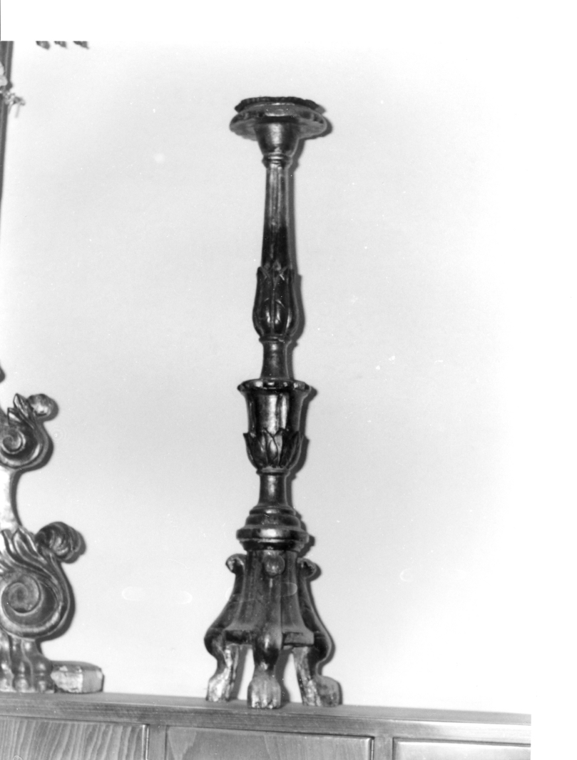 candelabro, serie - bottega irpina (prima metà sec. XIX)