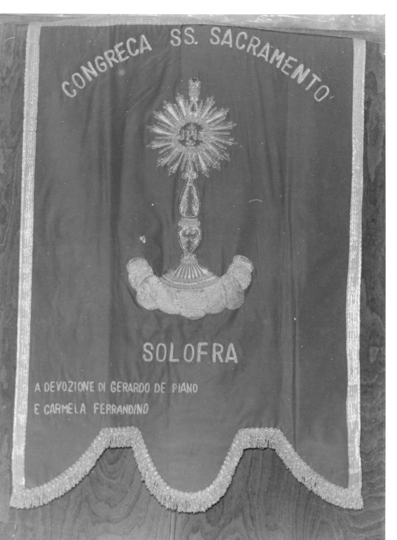 stendardo processionale, opera isolata - manifattura napoletana (metà sec. XIX)