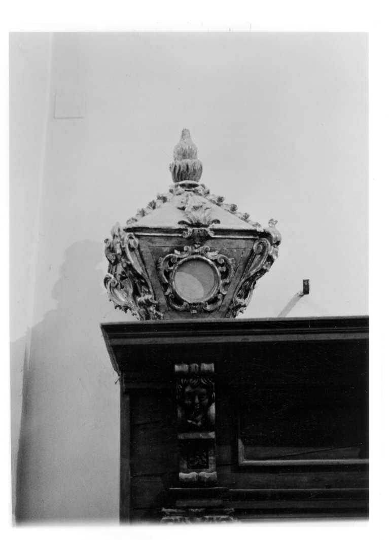 reliquiario a teca - a urna - bottega irpina (prima metà sec. XIX)