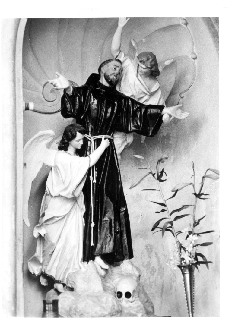 S. Fracesco in estasi, estasi di San Francesco d'Assisi (scultura) - bottega irpina (fine sec. XIX)