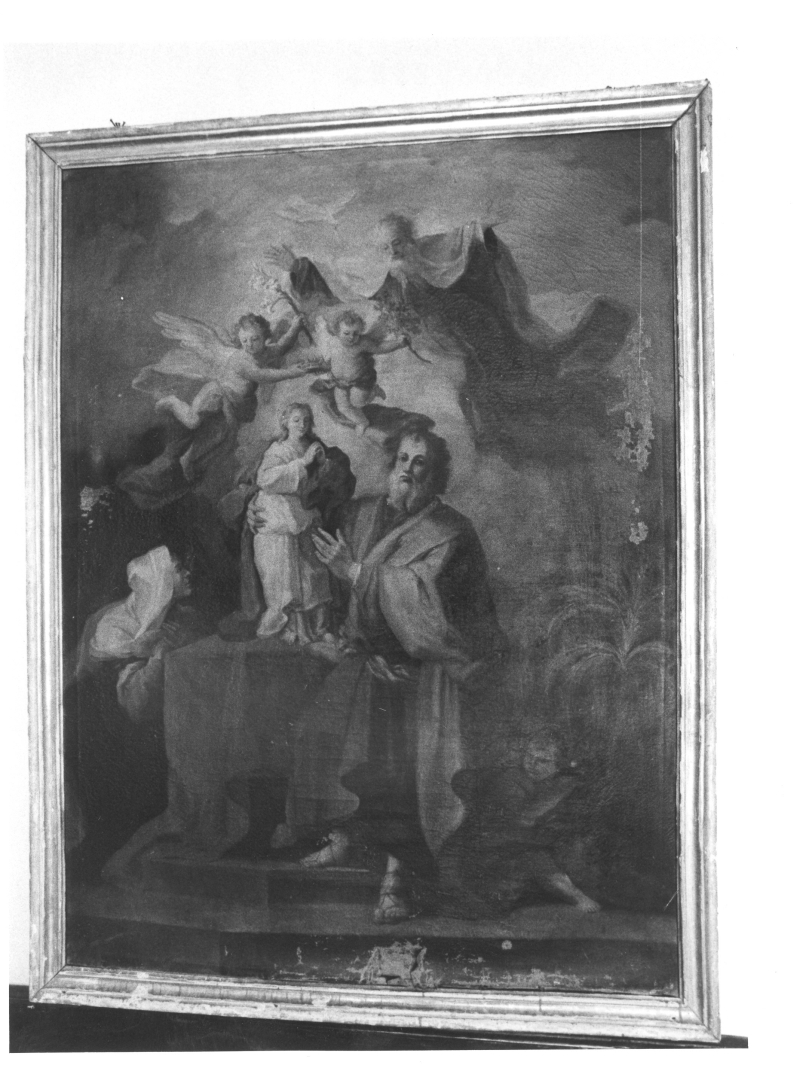 S. Gioacchino con S. Anna e la Vergine Bambina, Maria Vergine bambina con Sant'Anna e San Gioacchino (dipinto) - ambito Italia meridionale (metà sec. XVIII)