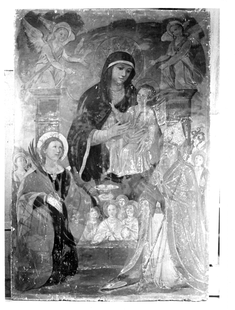 Madonna del Carmelo e santi (dipinto) - ambito Italia meridionale (seconda metà sec. XVI)