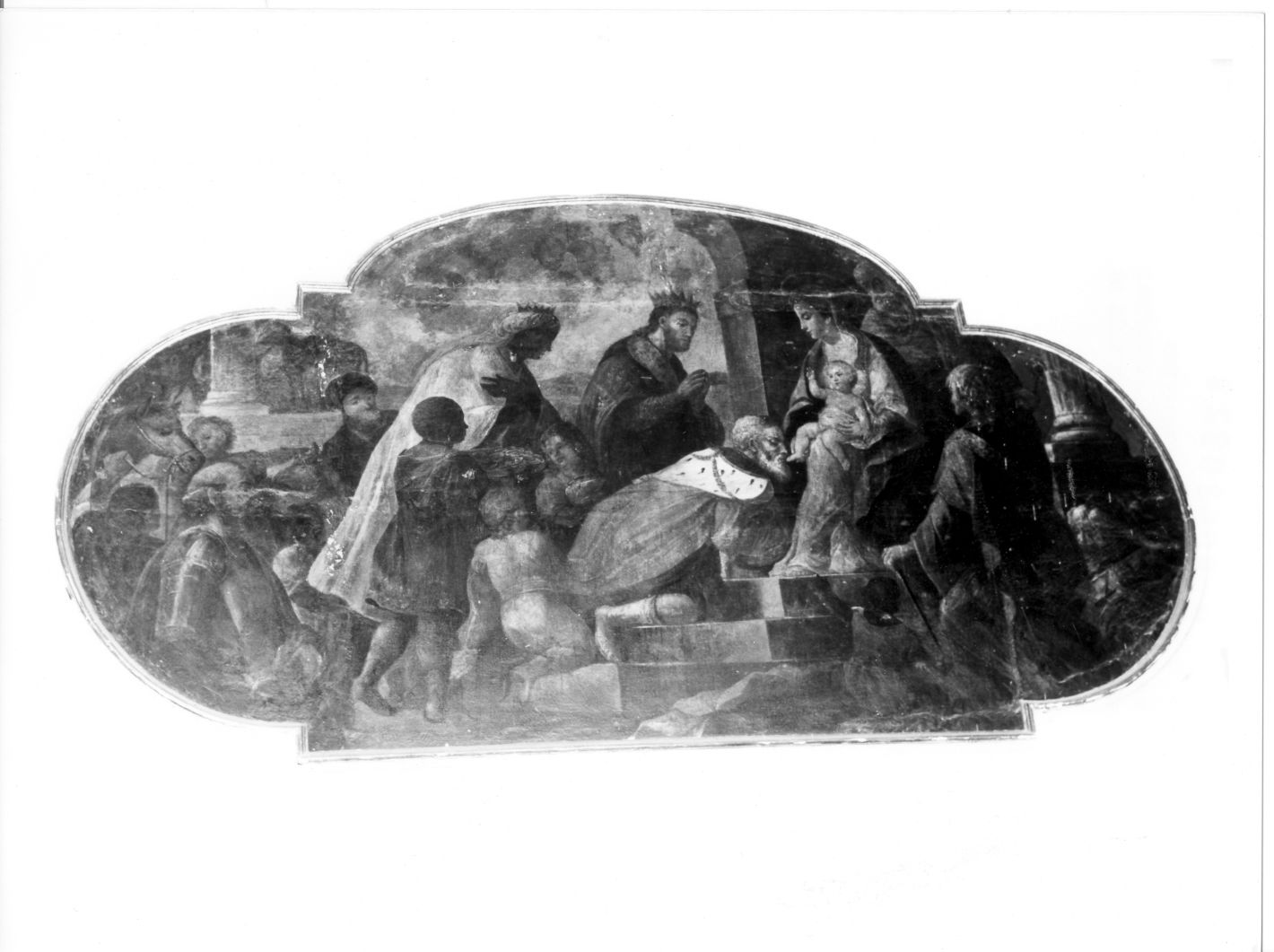 adorazione dei Re Magi (dipinto) - ambito campano (sec. XVIII)