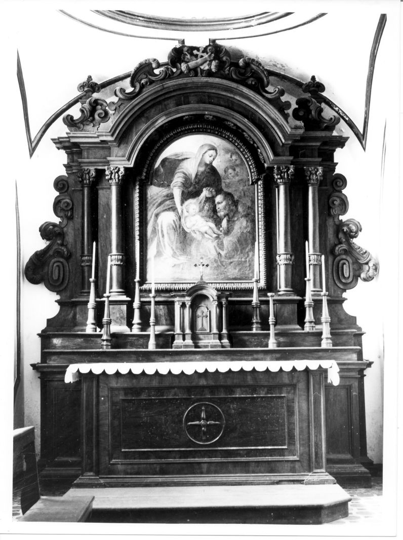 San Felice da Cantalice in adorazione di Gesù Bambino con la Madonna (dipinto) - ambito campano (prima metà sec. XVIII)