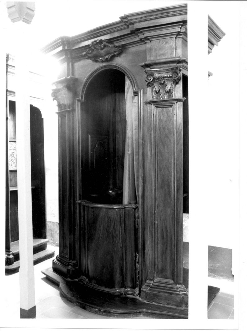 confessionale, serie - bottega campana (seconda metà sec. XVIII)
