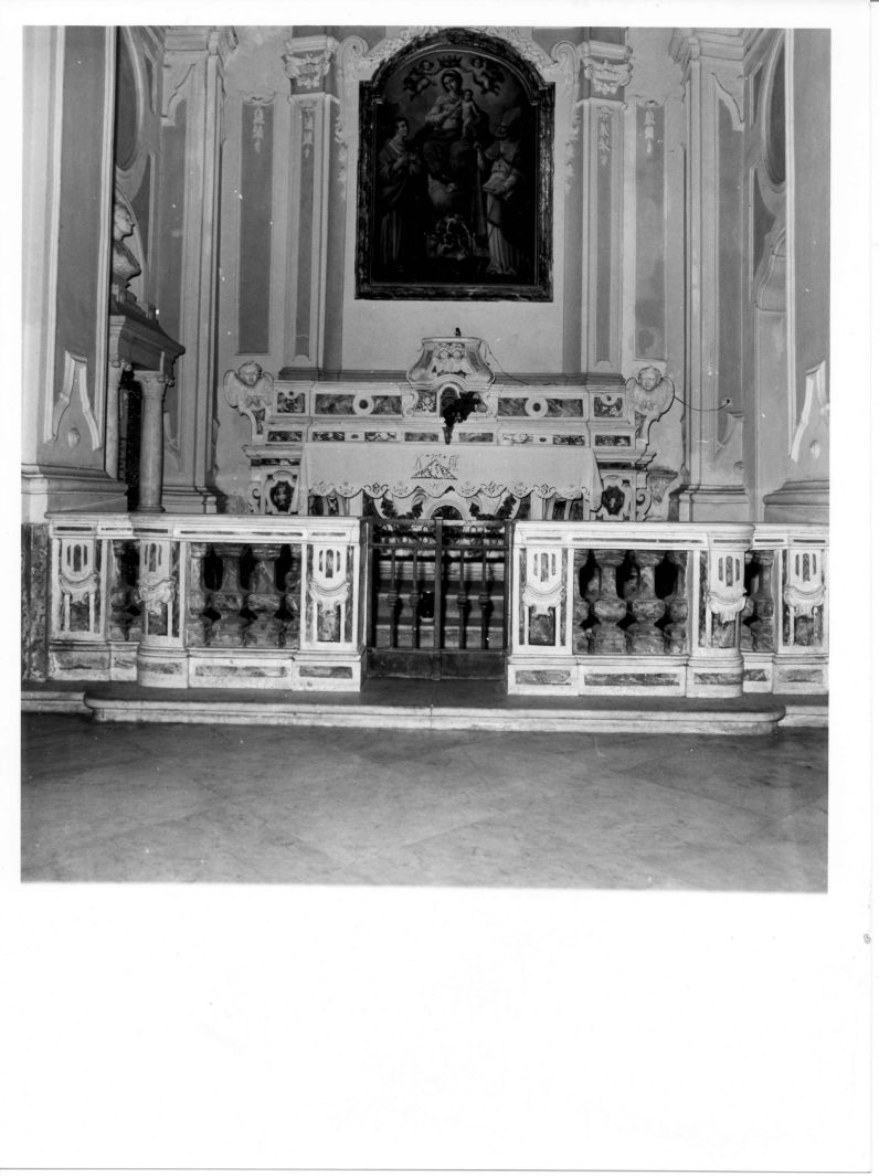 balaustrata di cappella - bottega Italia meridionale (sec. XIX)