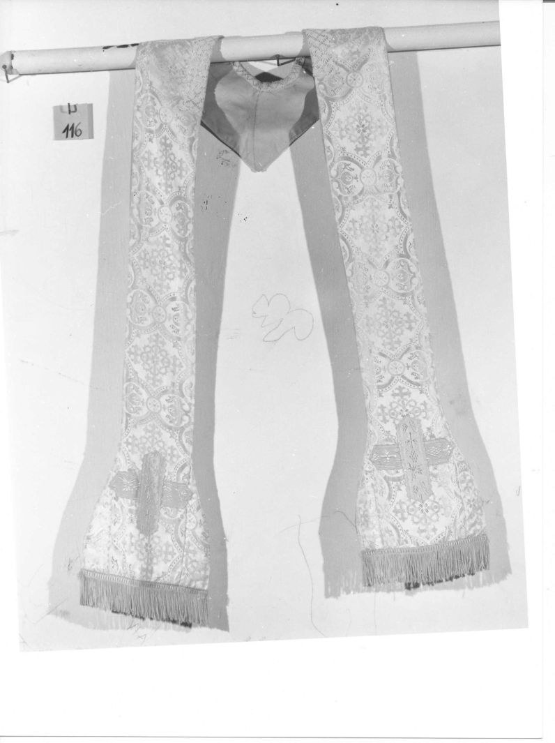 motivi decorativi geometrici e vegetali (stola) - manifattura Italia meridionale (sec. XX)