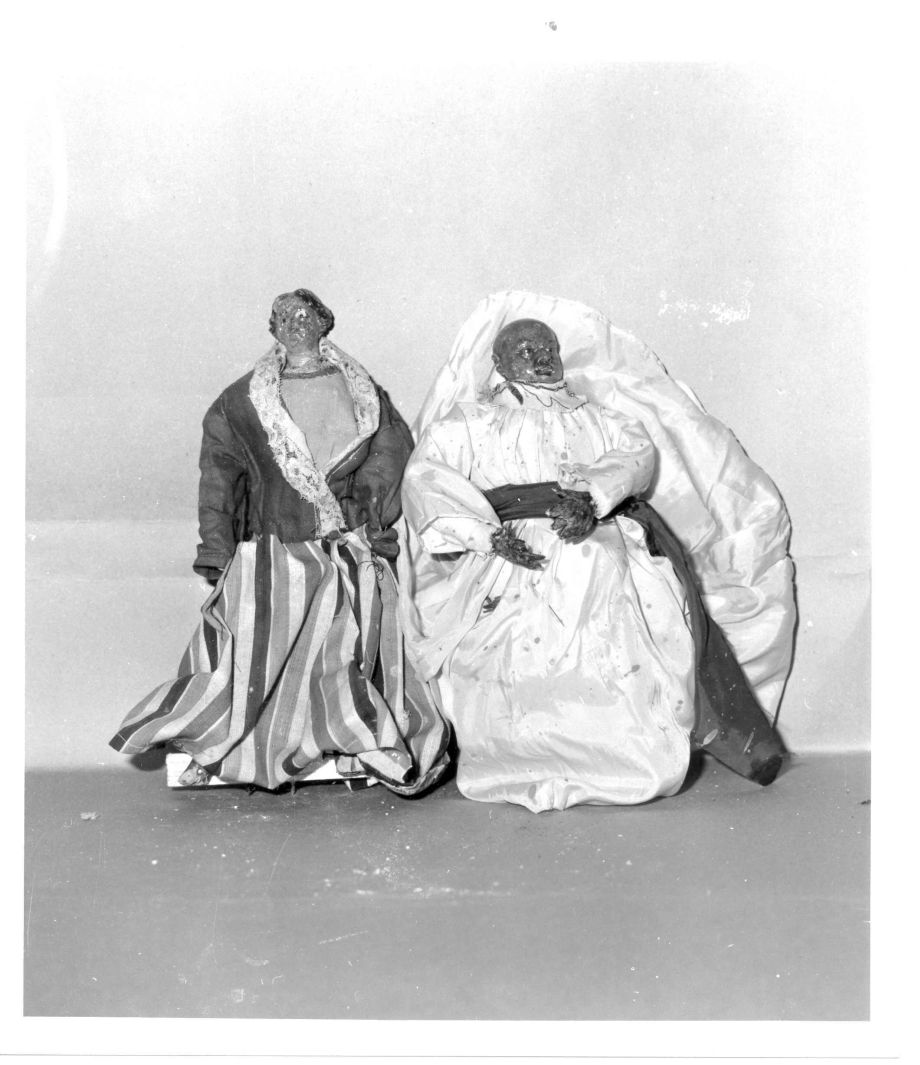 figure femminili (gruppo presepiale) - bottega campana (fine sec. XIX)