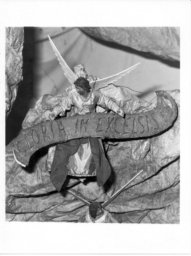 angelo con cartiglio (statuetta di presepio) - bottega napoletana (sec. XVIII)