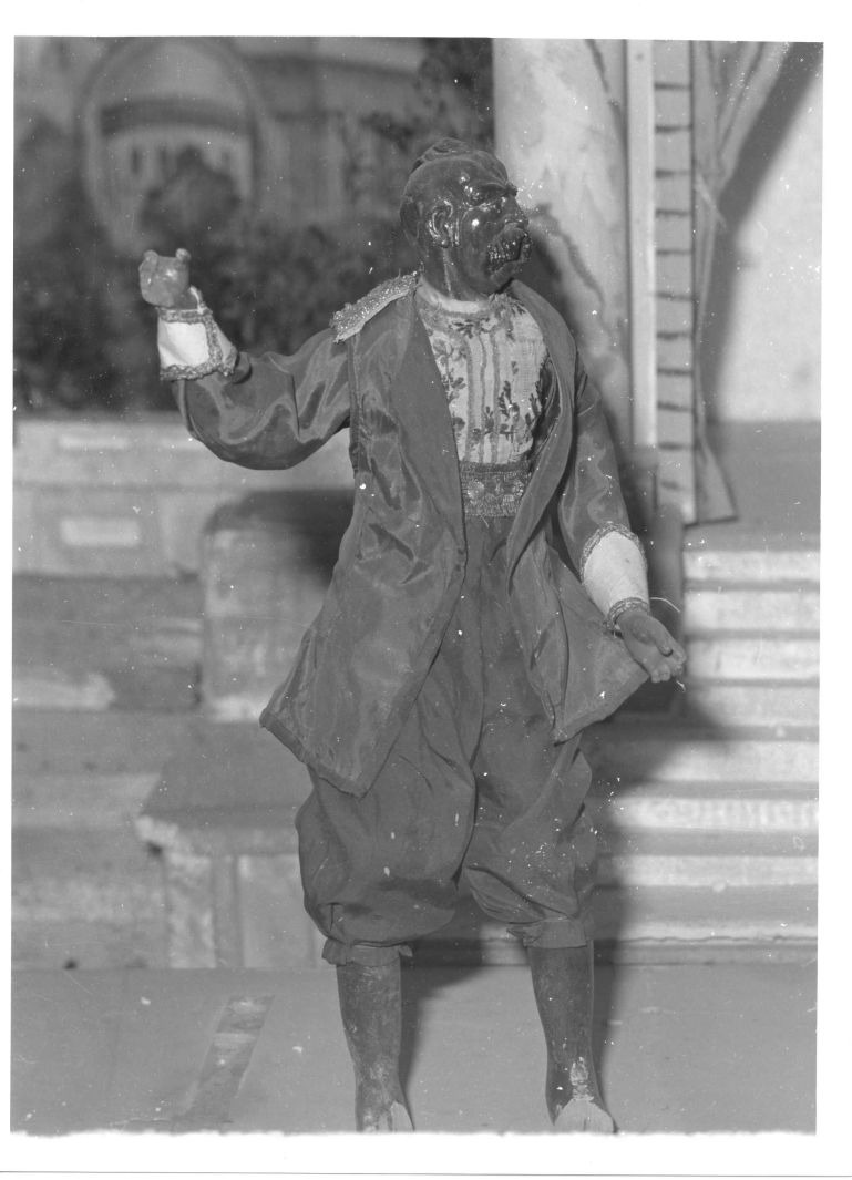figura maschile (statuetta di presepio) - bottega campana (sec. XIX)