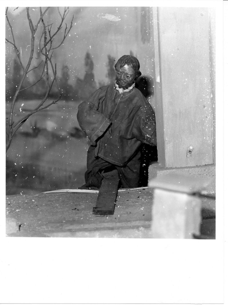 figura maschile (statuetta di presepio) - bottega campana (sec. XIX)