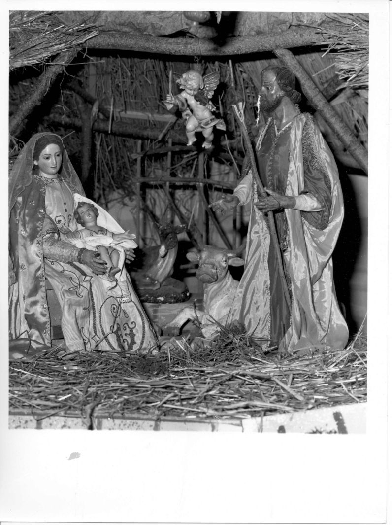 natività di Gesù (gruppo presepiale) - bottega campana (sec. XIX)