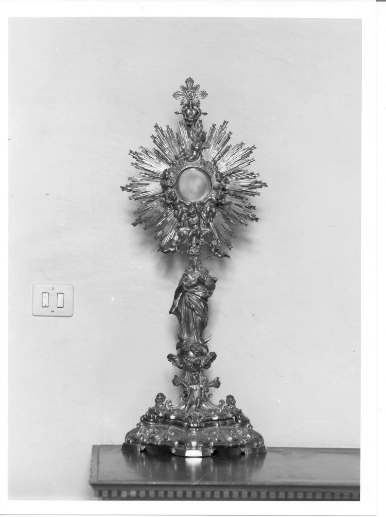 ostensorio - a raggiera - bottega Italia meridionale (sec. XVIII)