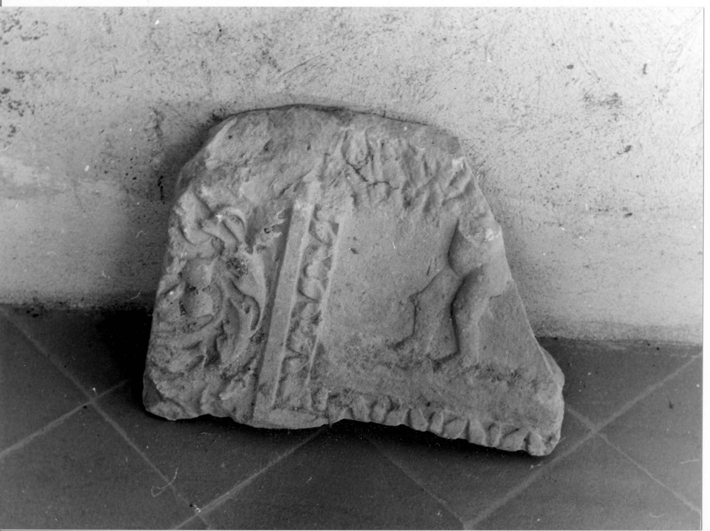 motivi decorativi vegetali (rilievo, frammento) - bottega campana (seconda metà sec. XVI)