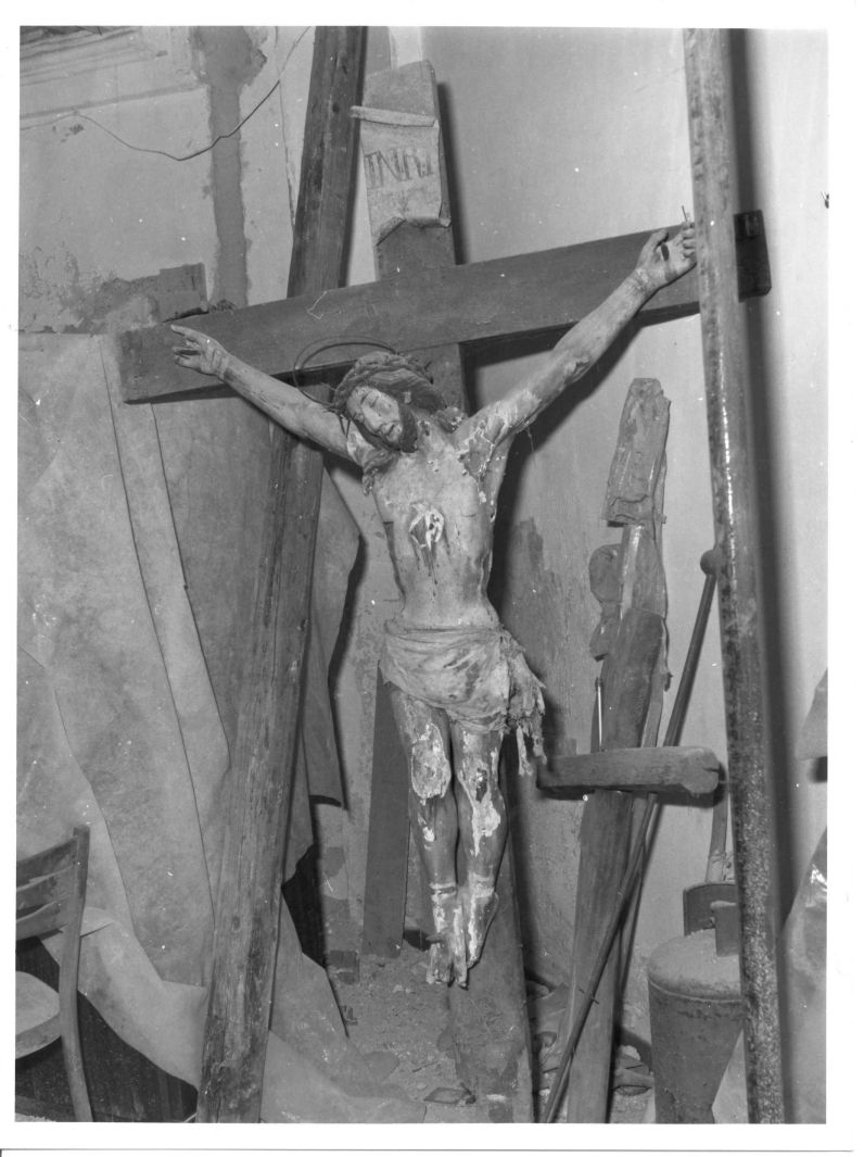 crocifisso - bottega Italia meridionale (fine/inizio secc. XVI/ XVII)